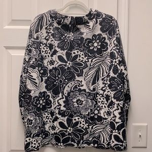 Alfred Dunner Woman Black/White Floral Jacket.